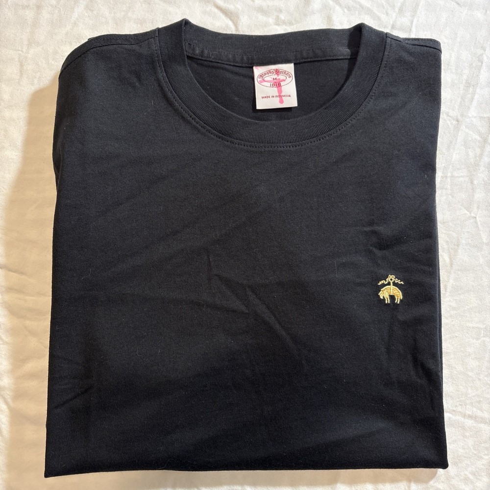 Brooks Brothers Classic Black T-Shirt – Short Sleeve – Men’s Medium
