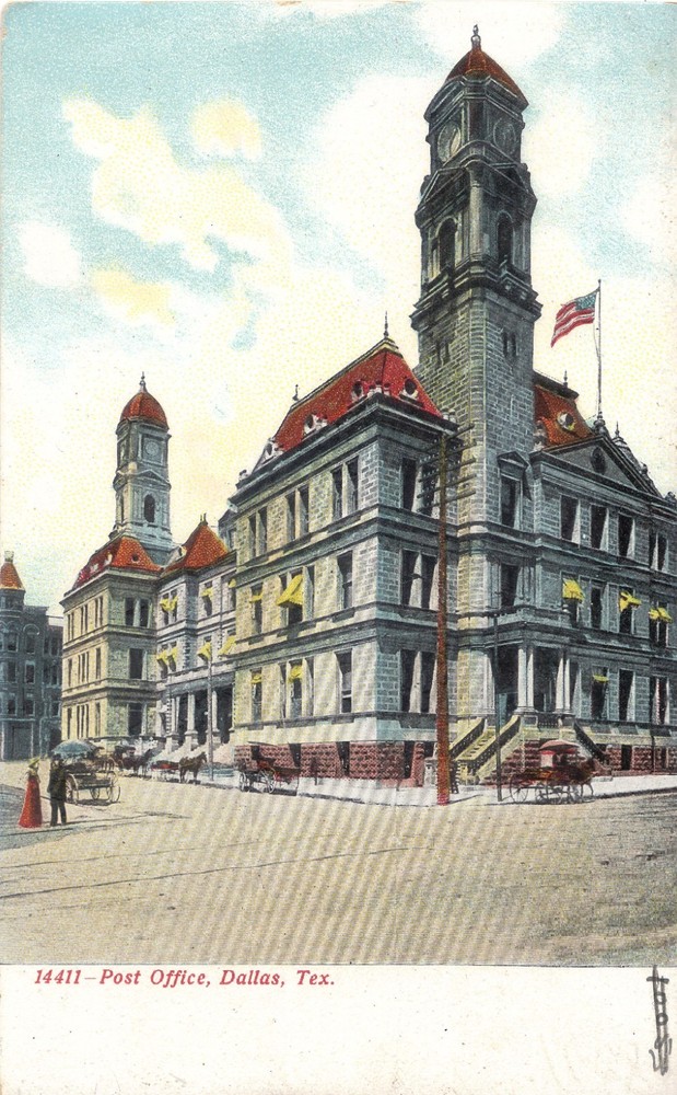 Houston TX Post Office  UDB postcard UNPOSTED