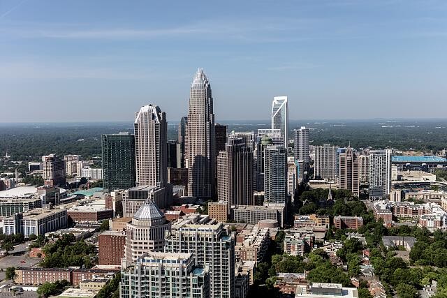 Photo:Charlotte North Carolina 2017 Downtown Aerial Skyline View