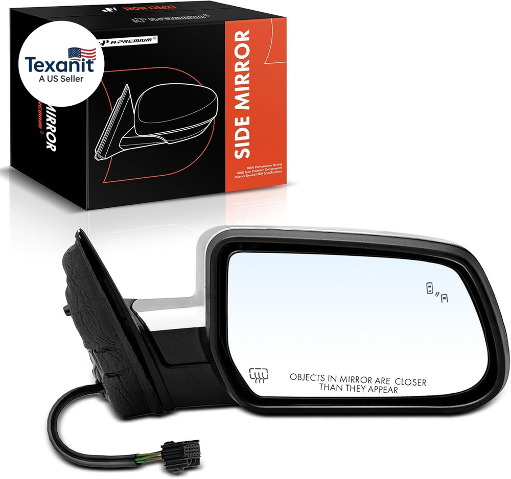 Passenger Side Power Door Mirror - Compatible with Chevrolet Equinox & GMC Terra