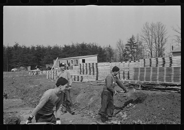 Berwyn Maryland 1936 Sewage Line Construction Workers New Sewage Plant