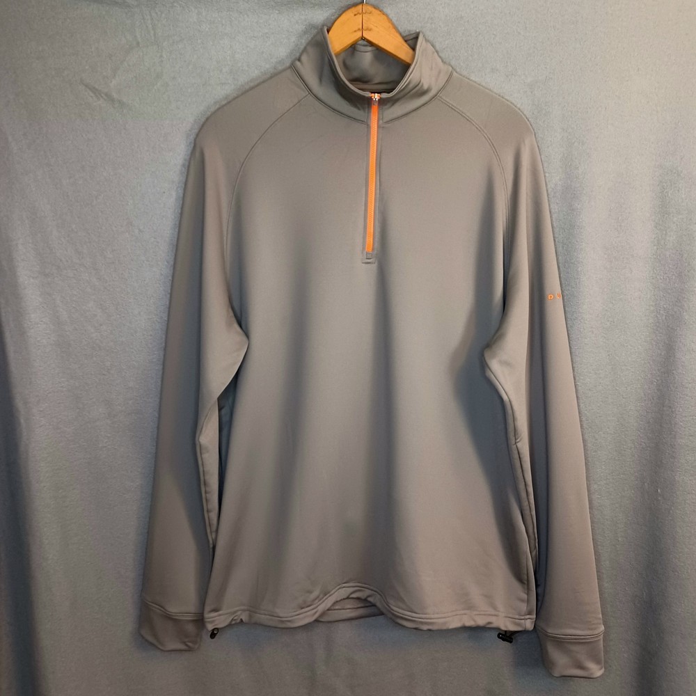 Dunning Pullover Shirt Mens Large Gray 1/4 Zip Performance Stretch Golf