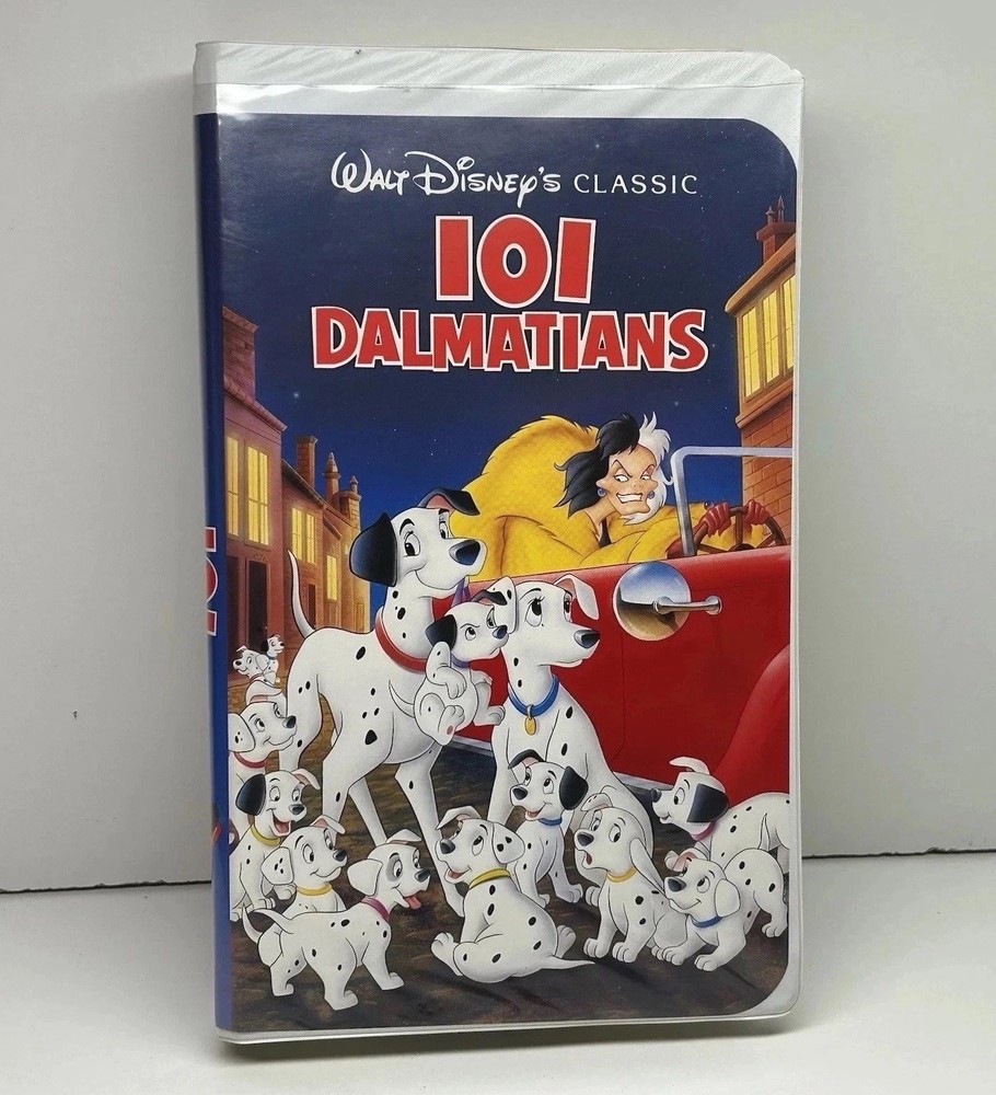 101 Dalmatians VHS Disney Video Tape Black Diamond Classics Clamshell Nearly New