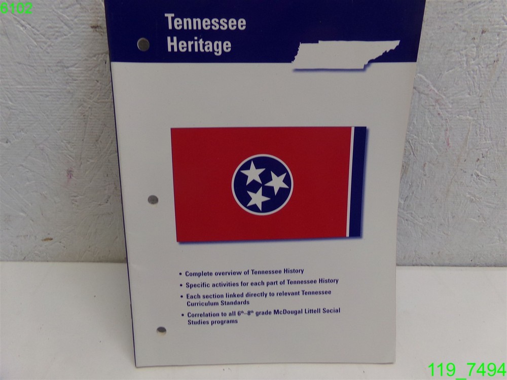 Qty=3: TENNESSEE HERITAGE Grades 6-8 Beginnings Through Reconstruction- LIKE NEW