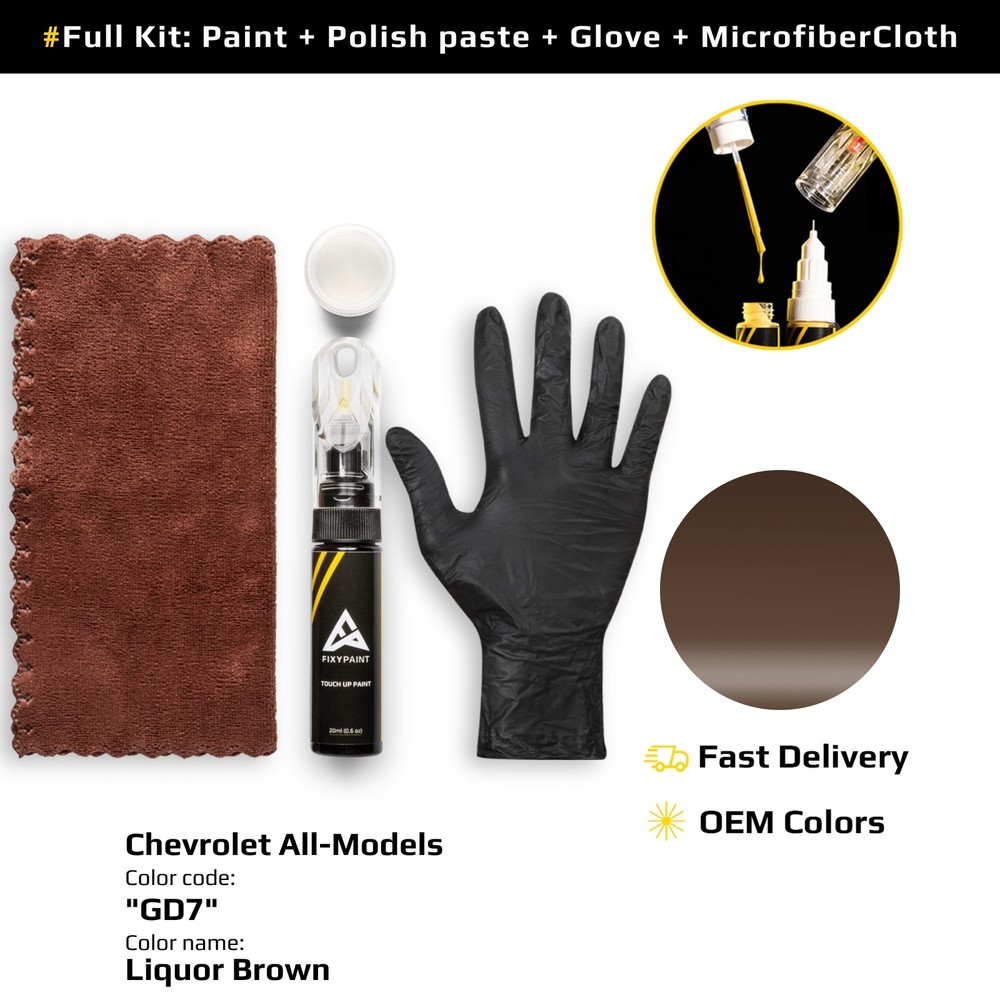 Touch up Paint for Chevrolet Code: GD7 Liquor Brown Exact Color Match