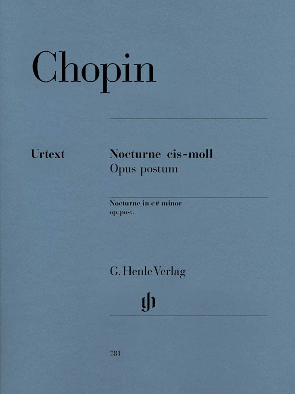 Chopin Nocturne in C Sharp Minor Op Post for Piano Henle Urtext Sheet Music Book