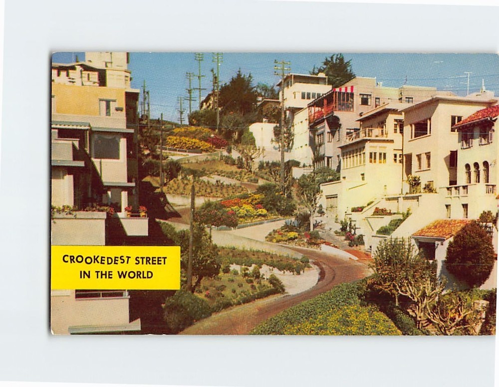 Postcard Lombard Street San Francisco California USA