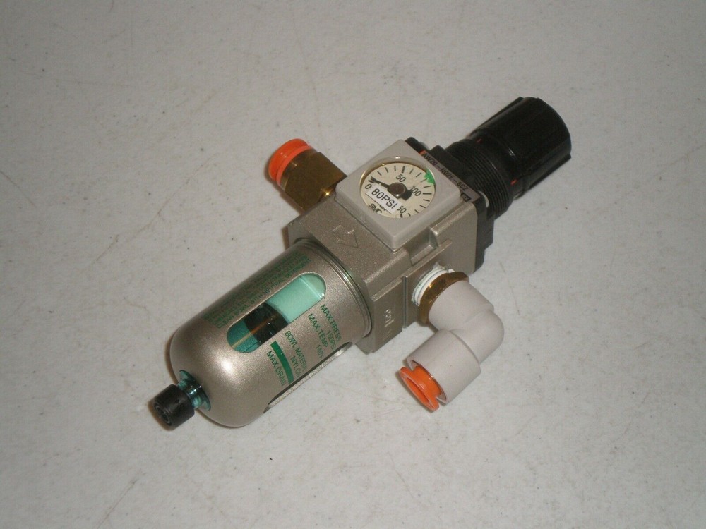 SMC AW20-N02E-6CZ Filter Regulator with Pressure Gauge 1/4