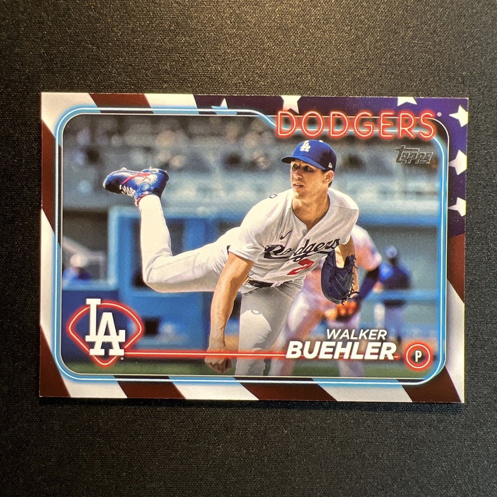 2024 Topps ~Independence Day Parallel 31/76 #196 Walker Buehler/Dodgers 💥🐷💥