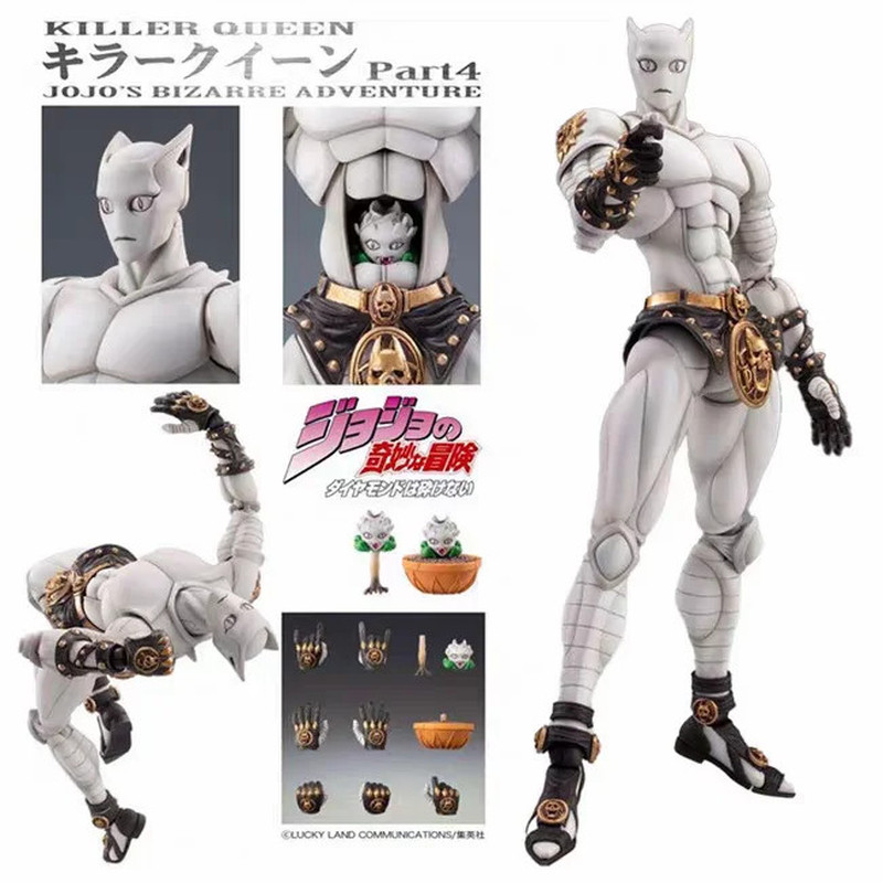 Jojo’S Bizarre Adventure Kira Yoshikage Killer Queen Anime Action Figure Toy Gif