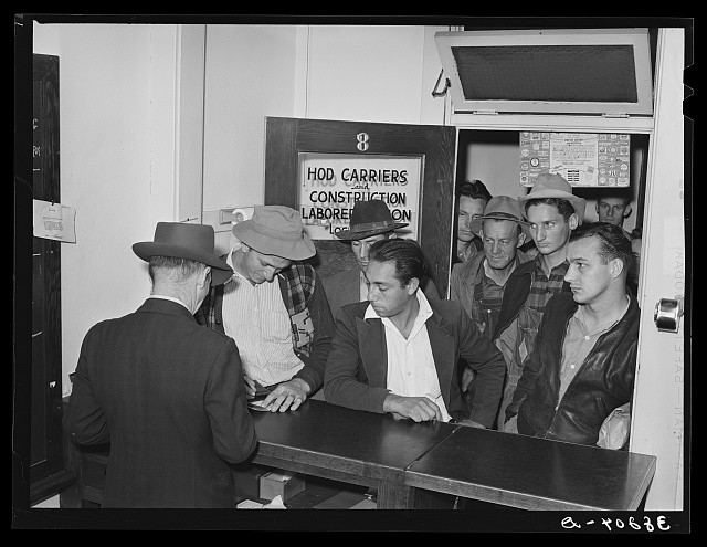 San Diego California 1940 Union Headquarters Workmen Lineup HOD Carriers