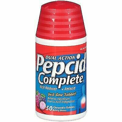 Pepcid Complete Acid Reducer & Antacid Berry Flavor 50 Tablets-image
