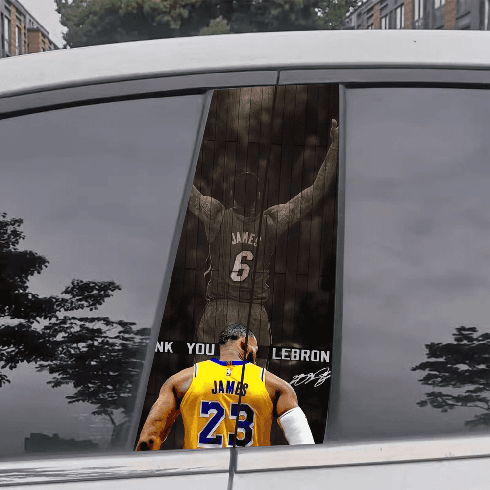 2pcs NBA Basketball Car Center Pillar Sticker B-pillar Protective Film Decor