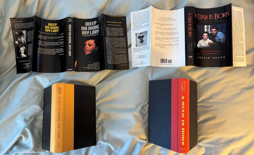 2 books on Judy Garland - movie tie-ins DJs VG 1972 & 1988 A Star is Born