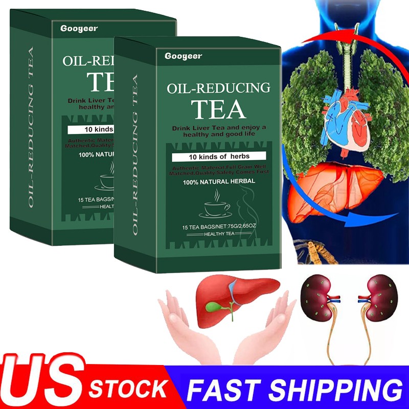 Oil-Reducing Tea-10 Herbal with Excellent Formula, Oil Cleansing Tea for Liver