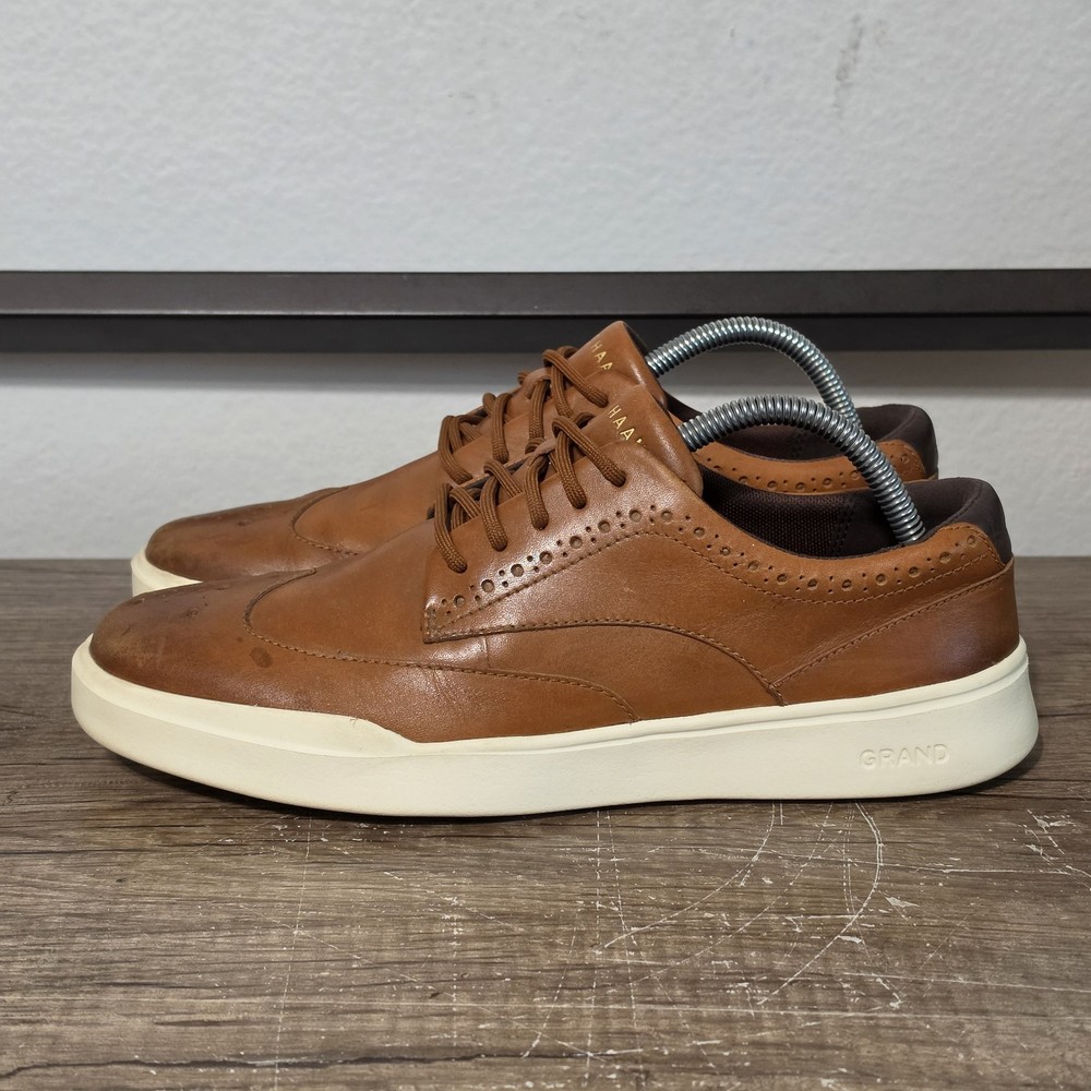 Cole Haan Grand Crosscourt Wingtip Men's Casual Leather Shoes Size 8 Brown