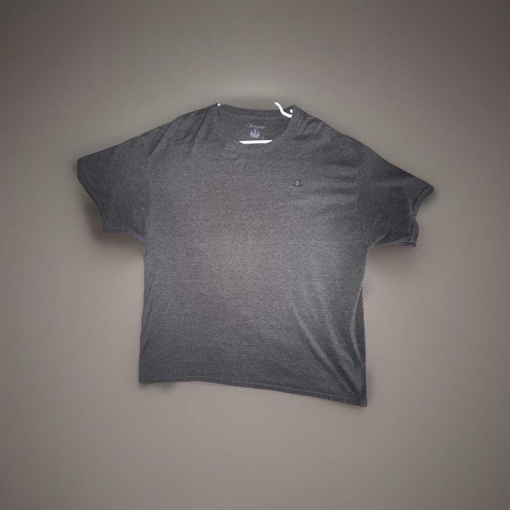 Champion Gray Cotton Blend Tagless Men's Crew Neck Short Sleeve T-Shirt XL
