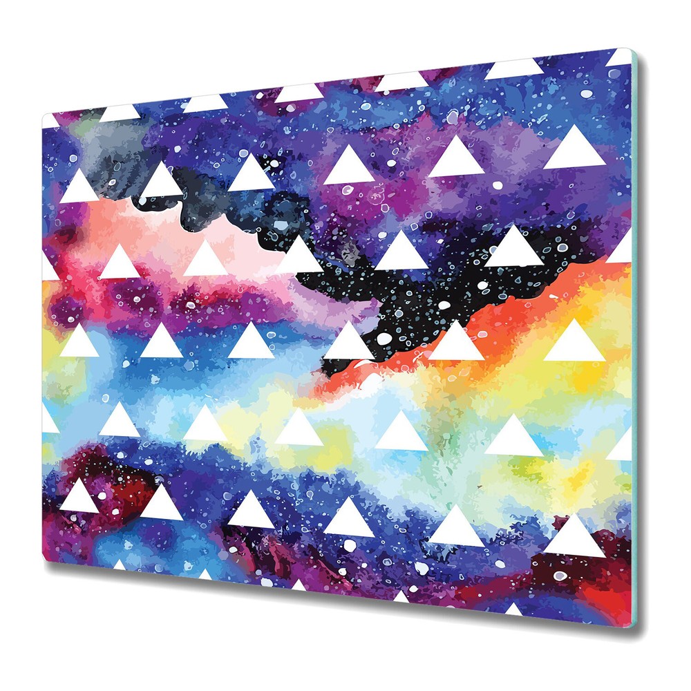 Glass Chopping Cutting Board Galaxy Colourful blue and yellow 60x52