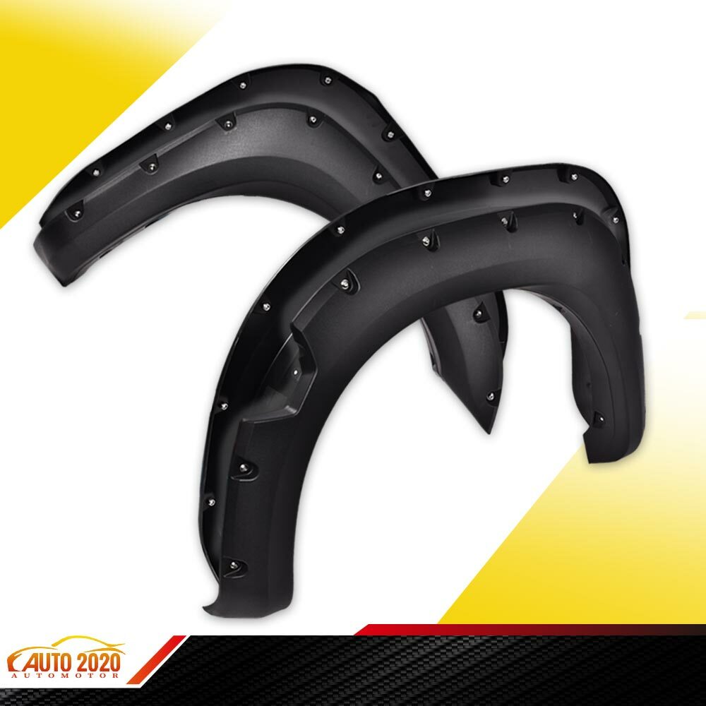 Pocket-Riveted Fender Flares Fit For 2004-2015 Nissan Titan W/O  Bedside Lockbox