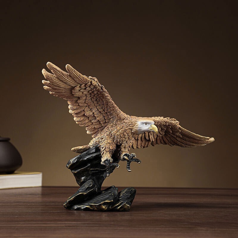 Bronze Eagle Sculpture for Home Decor Wild Animal Statue Figurine