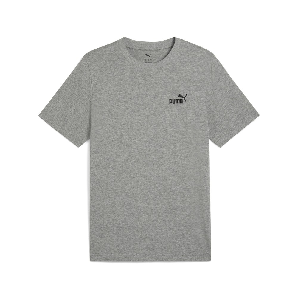 PUMA Essentials Small No. 1 Logo Crew Neck Short Sleeve T-Shirt Mens Grey Casual