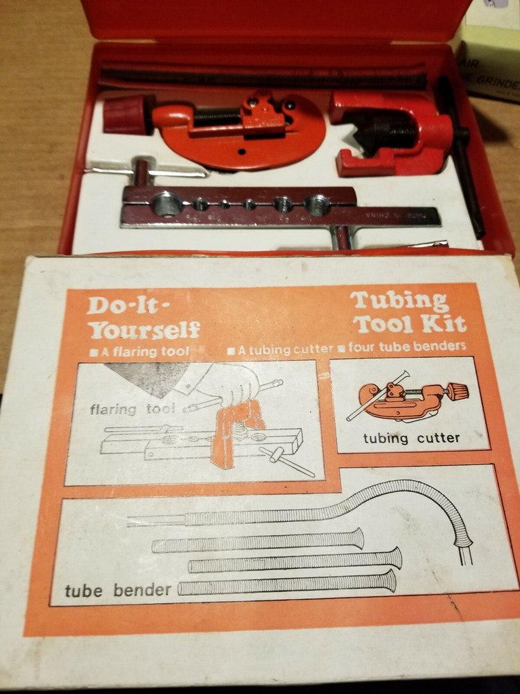 Tubing Bender Cutter Double Flaring Tool Kit 3 Way Brake Water Gas Line Plumbing