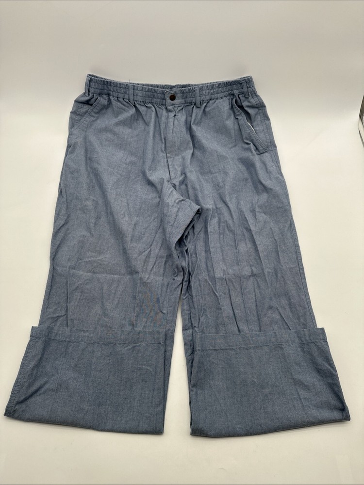 Haband Casual Joe Dress Pants Men 32/38 Blue Pockets Logo…#20699