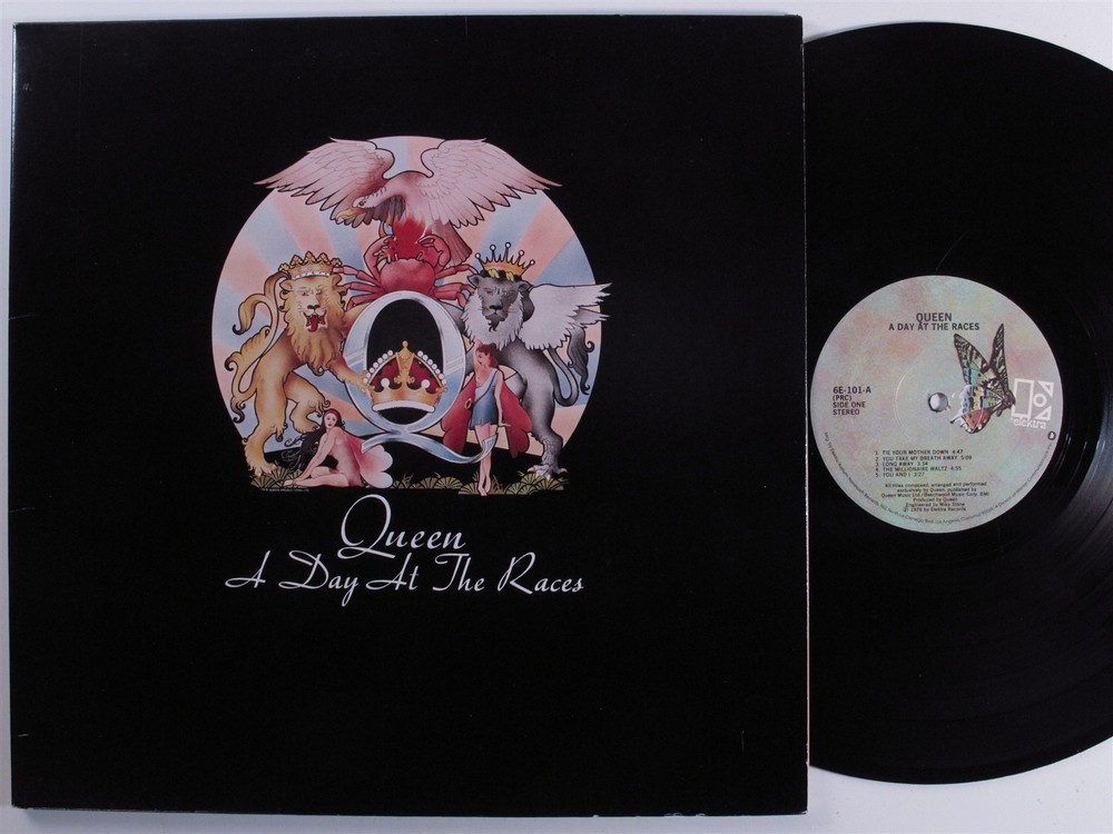 QUEEN A Day At The Races ELEKTRA LP VG+ gatefold d