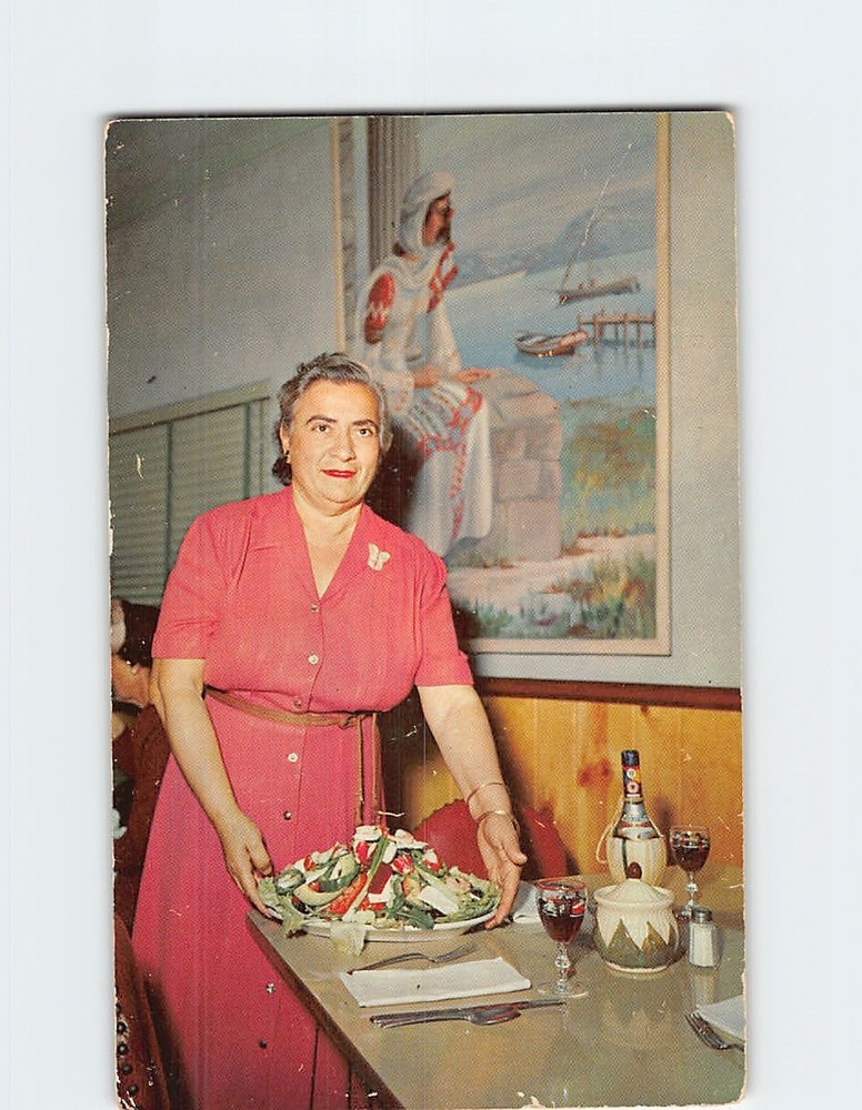 Postcard Louis Pappas Famous Riverside Cafe Tarpon Springs Florida USA