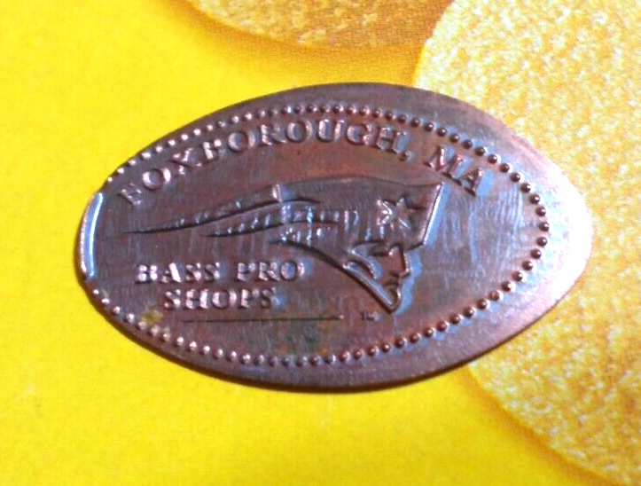 Bass Pro Shops elongated penny Foxborough MA USA cent Patriots souvenir coin