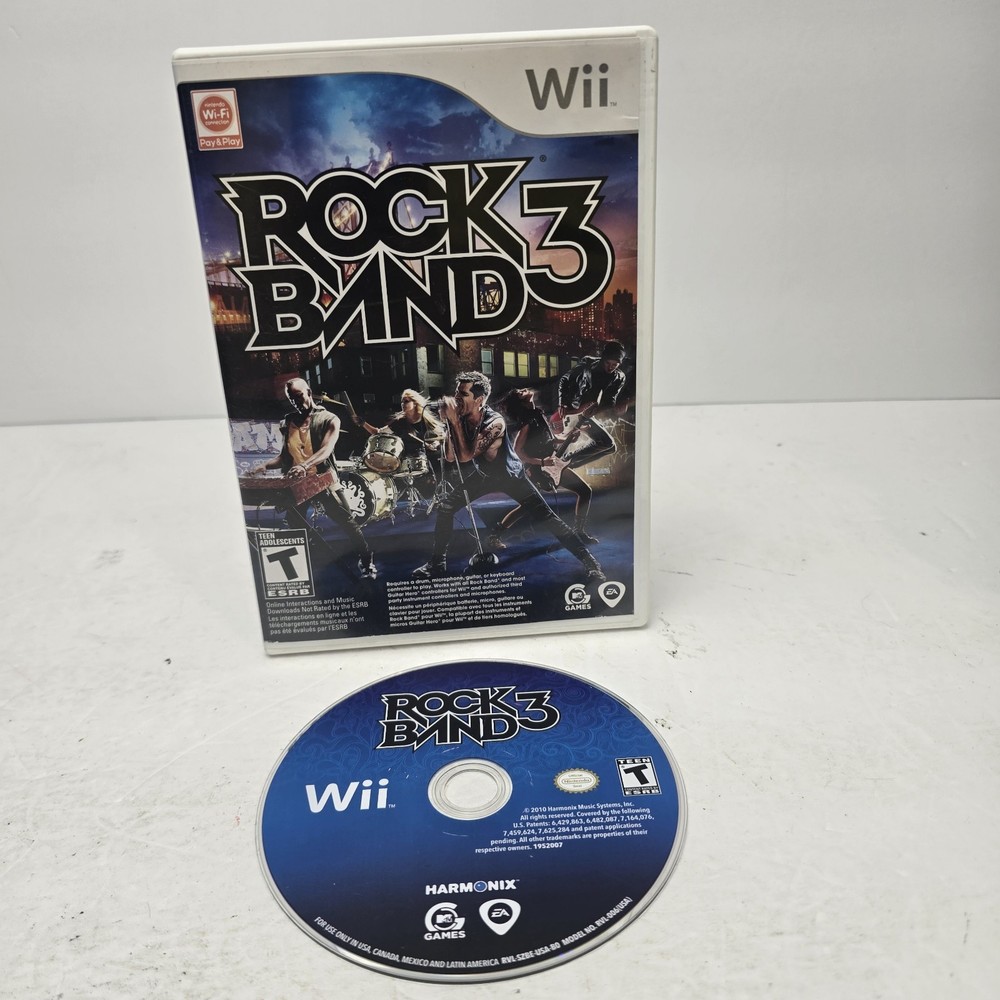 Rock Band 3 (Nintendo Wii, 2010) No Manual