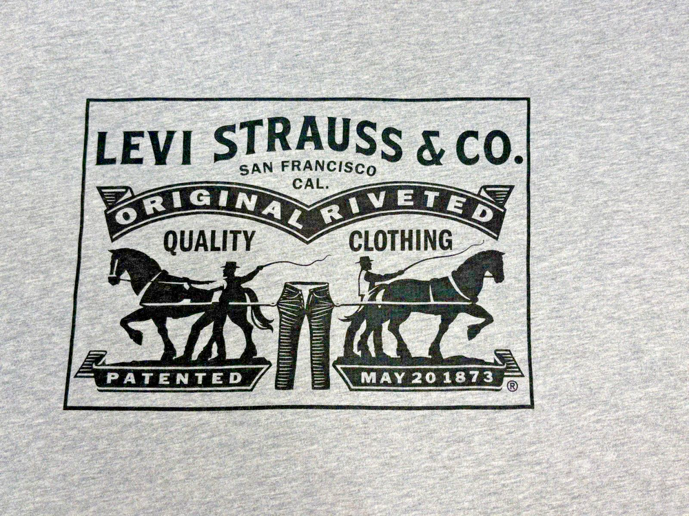 Levi Strauss & Co T Shirt XXXL 3XL Red Tab Dark Gray