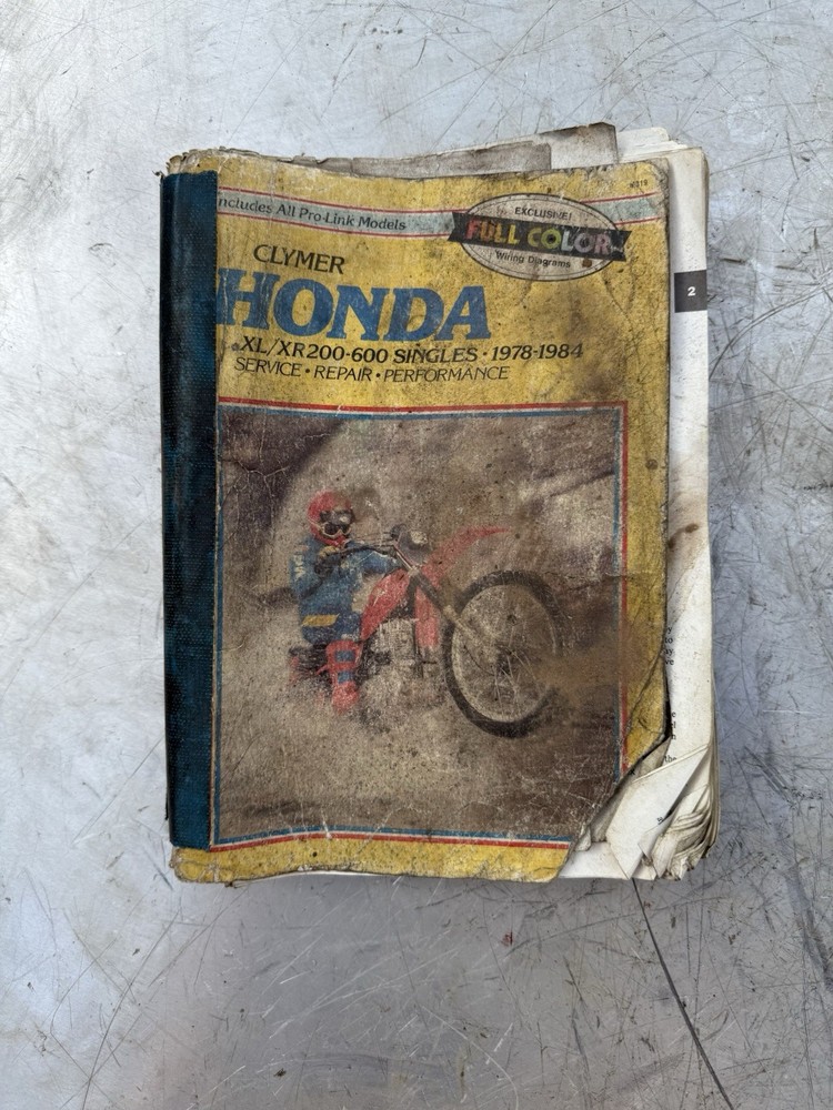 Honda XR 200 250 350 500 600 XL service manual Repair Book Original Haynes