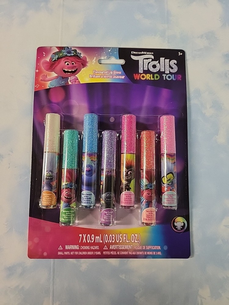 Trolls Lip Gloss Balm 7pk  World Tour