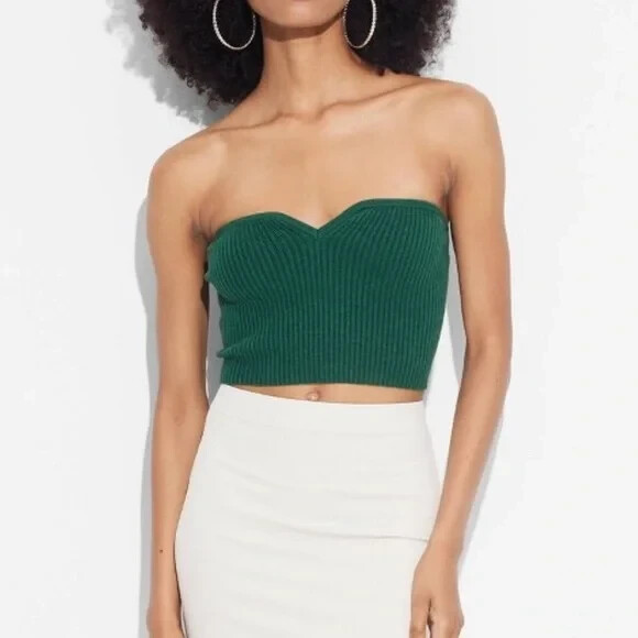 Women's Cropped Tube Sweater - Wild Fable Dark Green XXS