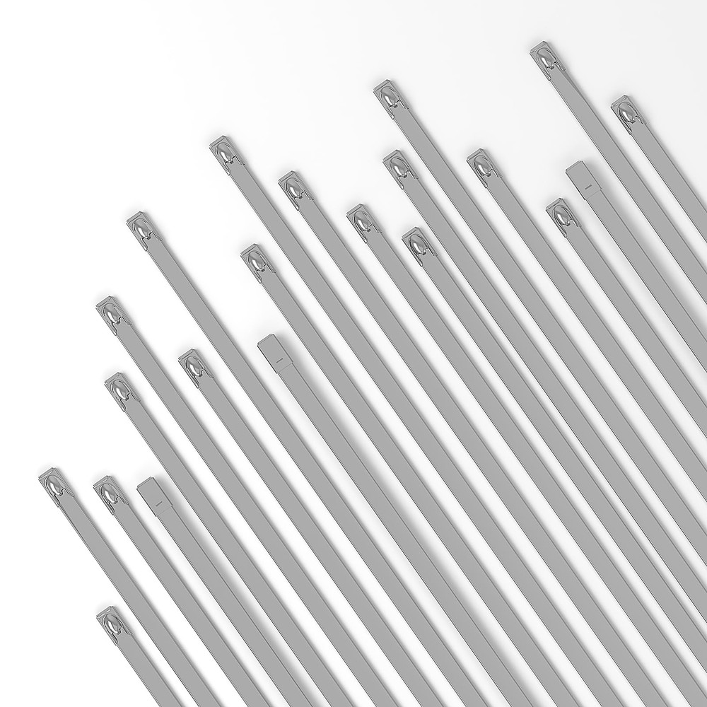 8-Inch Heavy-Duty 304 Stainless Steel Cable Ties 400PCS for Outdoor Use