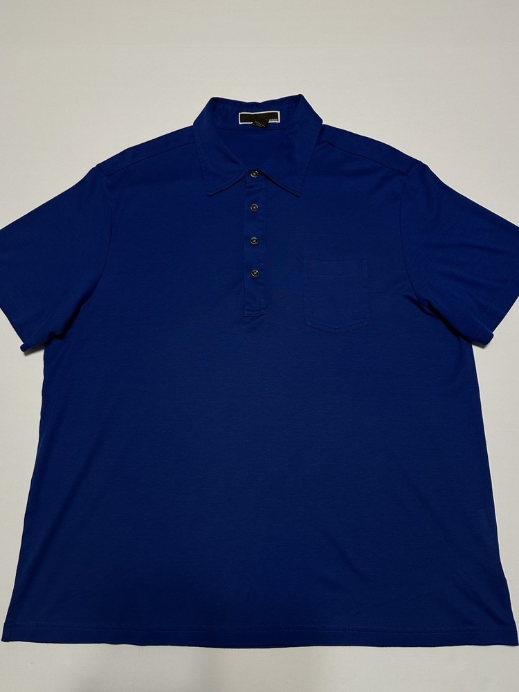 Michael Kors Stretch Cotton Polo Blue Shirt Men's Sz XL
