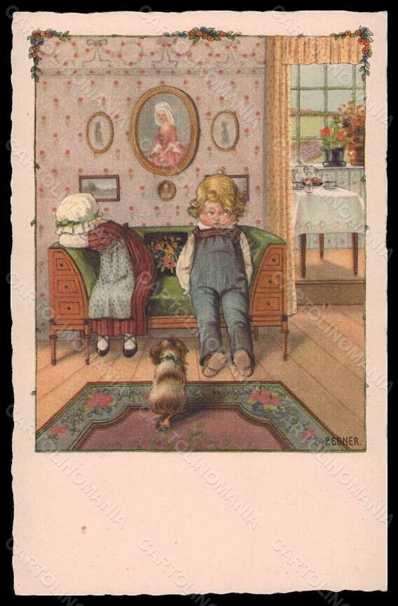 Artist Signed Pauli Ebner Children MM Vienne serie 1158 postcard VK5755
