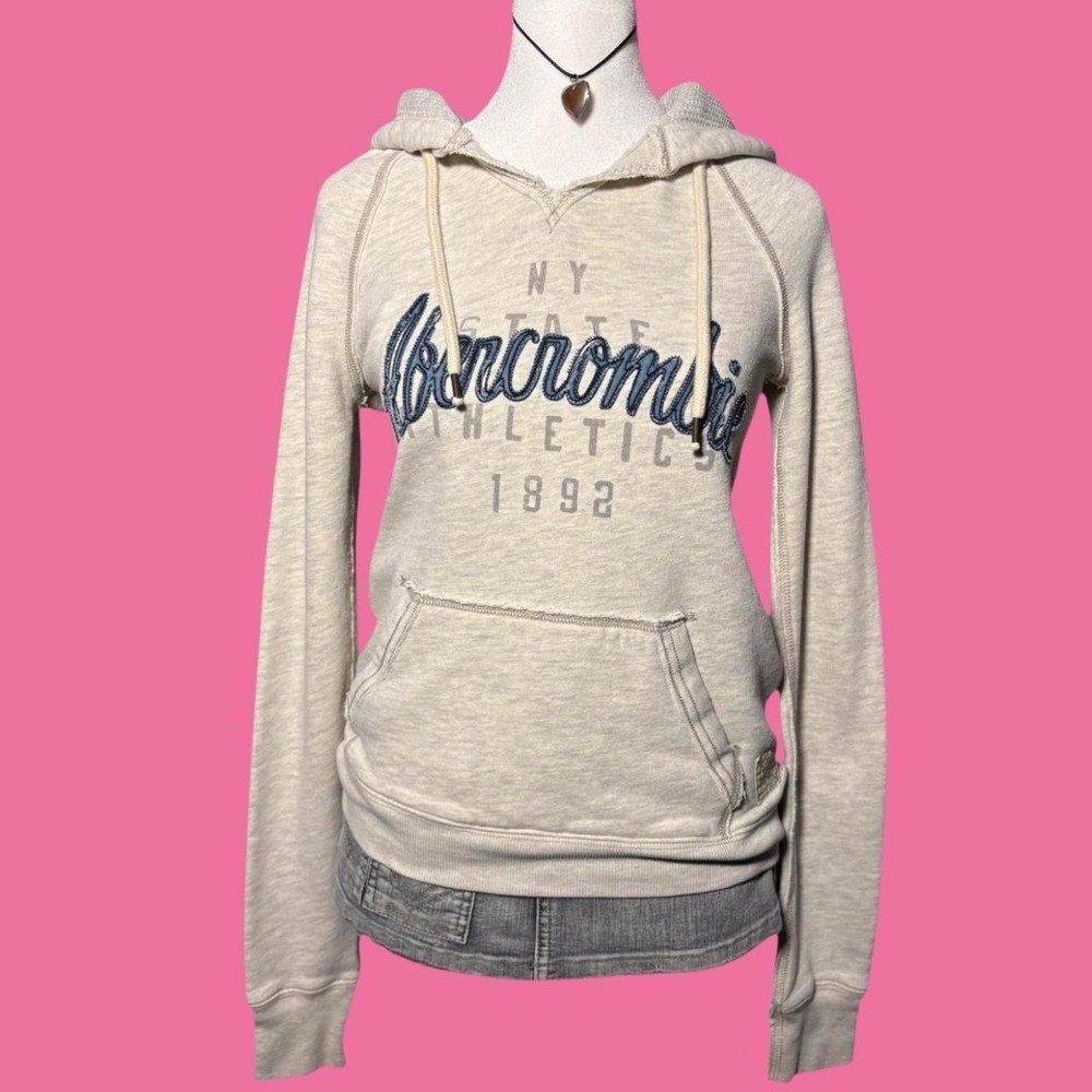 Vintage Y2K Abercrombie & Fitch Women’s Gray Pullover Hoodie/ Sz: S