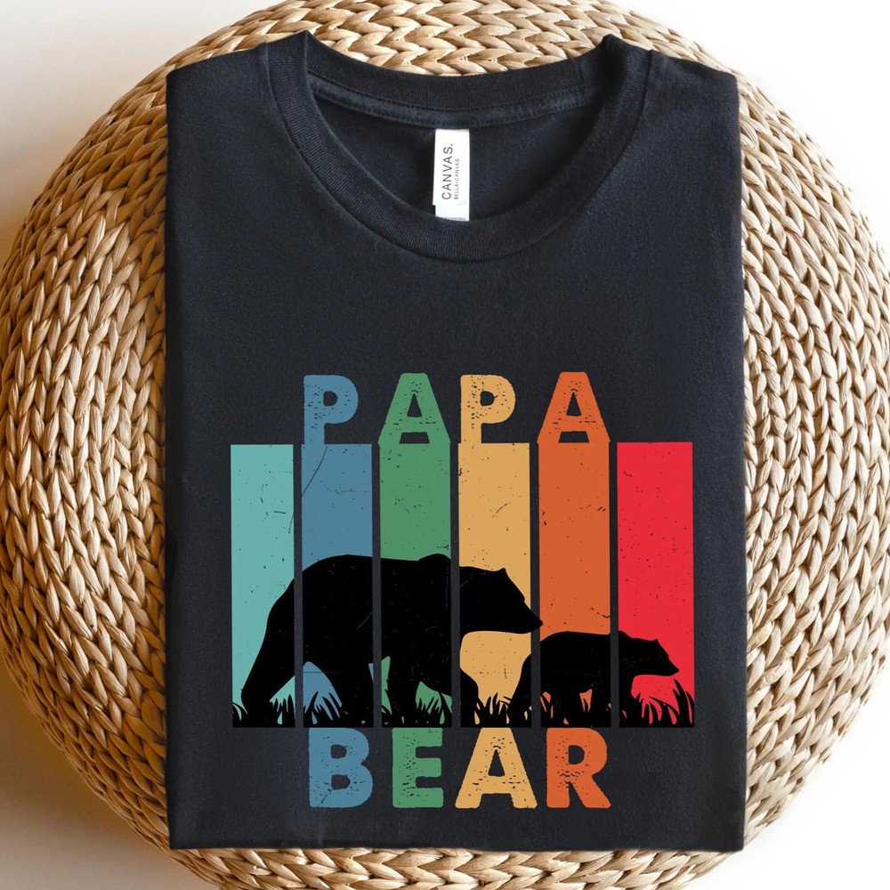 Papa Bear Sunglass Matching Family Gift For Dad T-Shirt