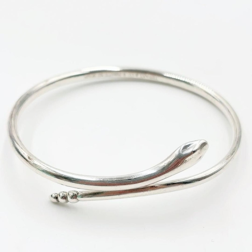 Tiffany & Co Sterling Silver Snake Bangle Bracelet New