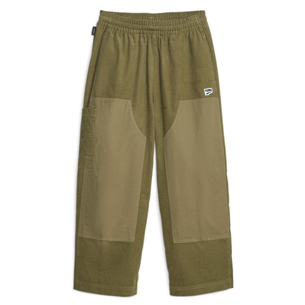 PUMA Womens Downtown Corduroy Drawstring Casual Athletic Pants in Brown 621