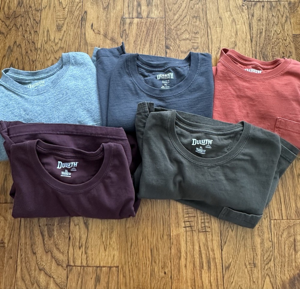 Bundle Of 5 Duluth Trading Co Relaxed Fit Long Tail Short Sleeve T-shirt XL