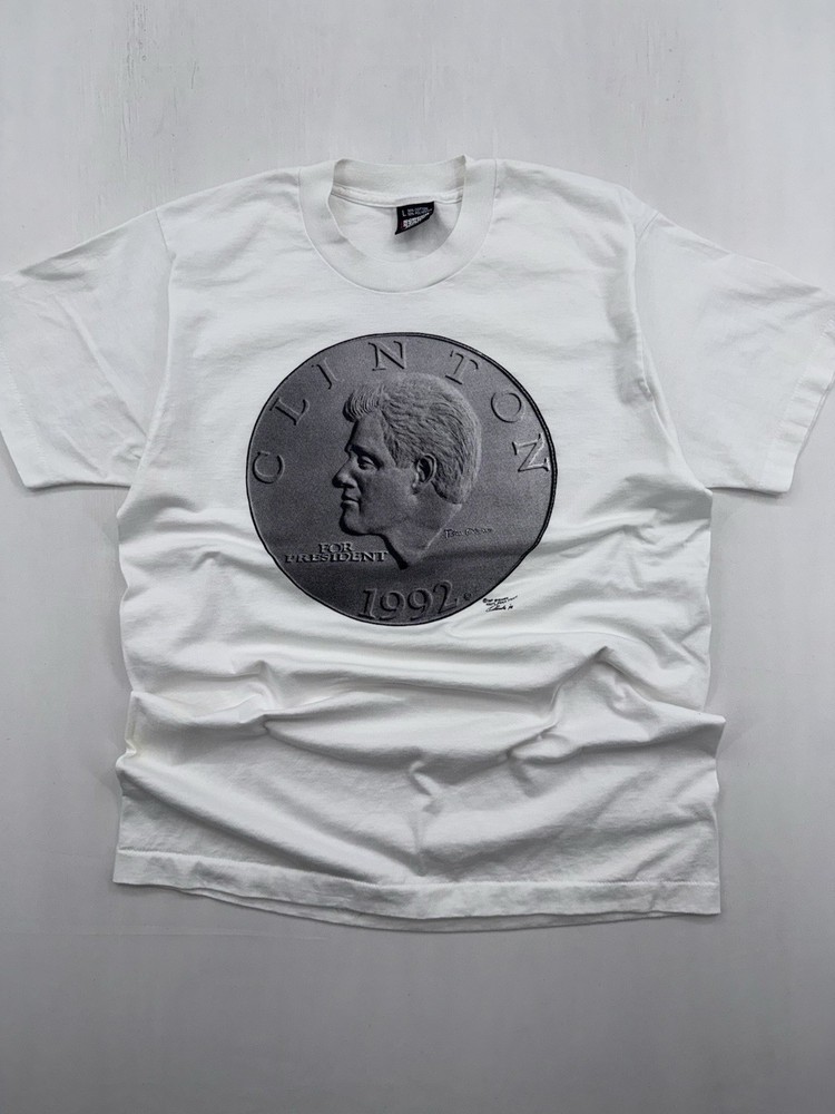 Vintage 1992 Bill Clinton Presidential Campaign T-Shirt Democrat Change