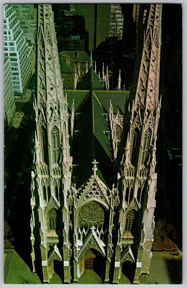 Vtg Postcard St Patrick's Cathedral New York, NY 1950s