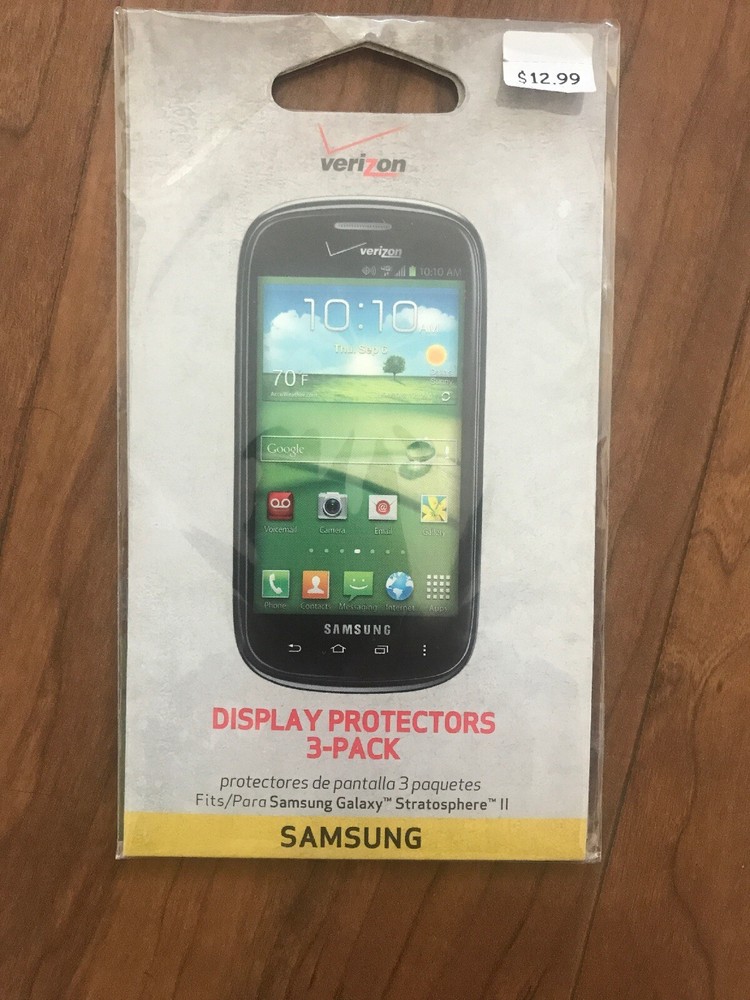 VERIZON DISPLAY PROTECTOR 3-PACK FOR SAMSUNG GALAXY New retail Pack