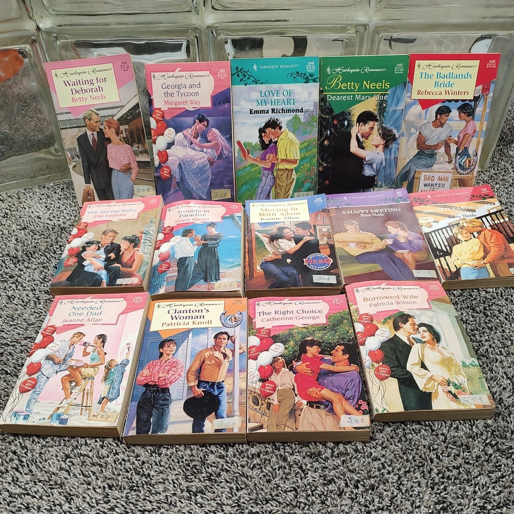 harlequin romance books lot (14) Vintage romantic love