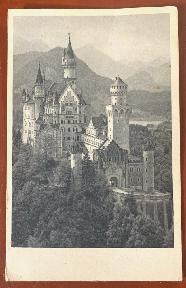 Castle Neuschwanstein Erected By King Ludwig II 1869 Germany Vintage Postcard