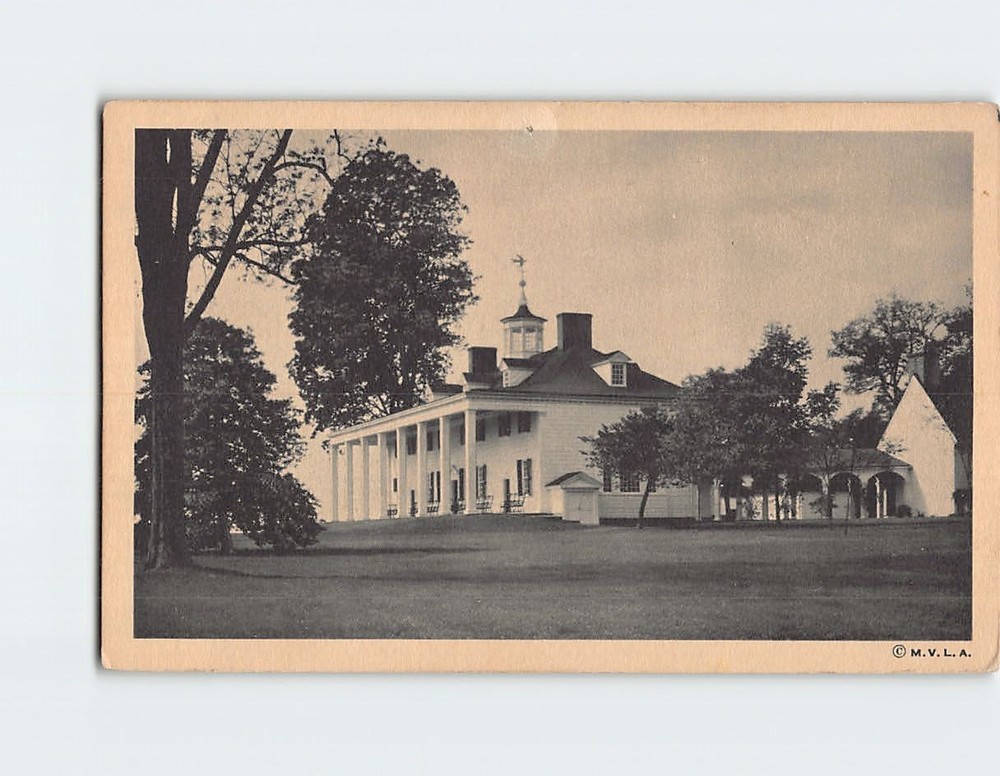 Postcard The Mount Vernon Mansion East Front Virginia USA