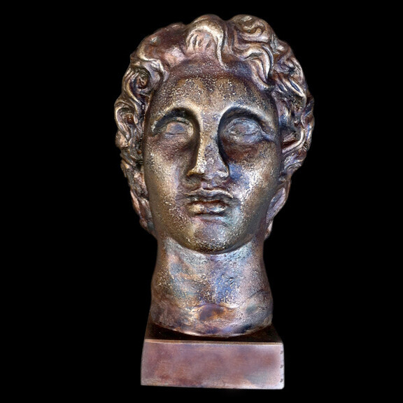 Alexander the Great Athens Acropolis Museum bust Sculpture Dark Bronze Finish